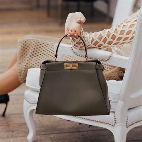 fendi peekaboo green bag|Fendi peekaboo bag review.